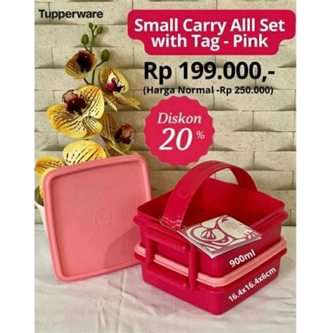 Jual Small Carry All Set Tupperware Shopee Indonesia