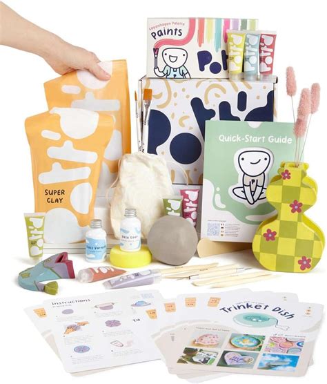 Pott D At Home Pottery Kit For Adults Air Dry Clay Kit For Beginners