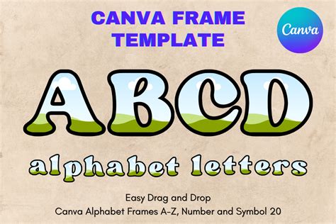 Canva Letters Frame Alphabet Template20 Graphic By Mellow Template