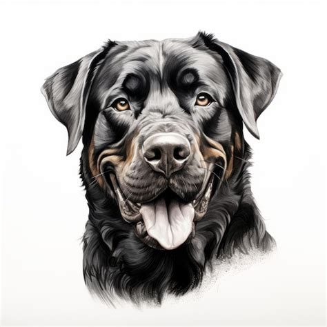 Premium AI Image | Minimalist Black Line Sketch Art Of A Rottweiler