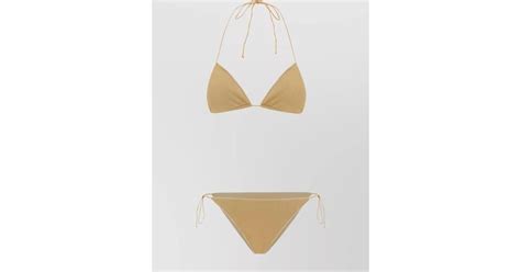 Os Ree Glitter Triangle Cup Bikini Swimsuit In White Lyst