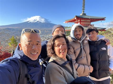 Mt Fuji Storied Pagoda With Wagasa Japanese Parasol And Katana Lake