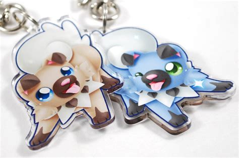 Rockruff Chibi Fanart Pokemon Keychain Clinkorz