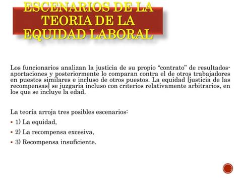 Teor A De La Equidad Laboral Ppt