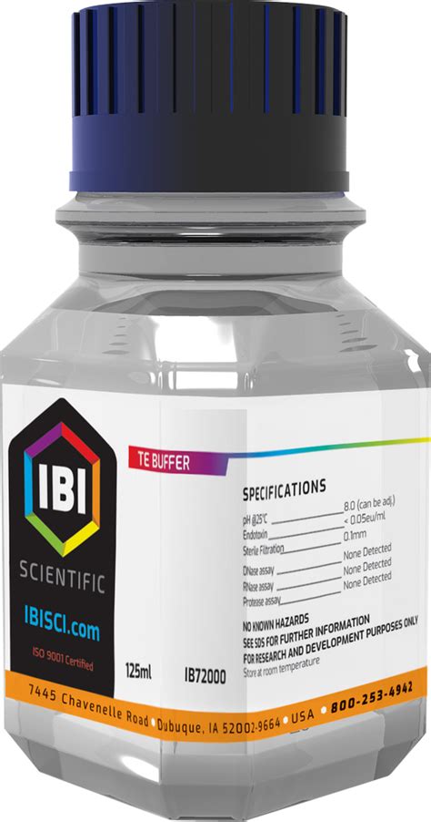 Te Buffer Endotoxin Free And Nuclease Free Ibi Scientific