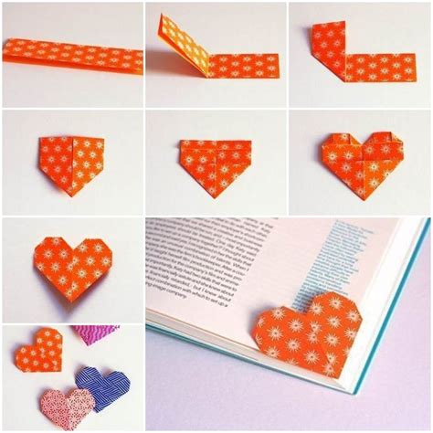 DIY Cute Origami Heart Shaped Bookmark ICreativeIdeas Cute