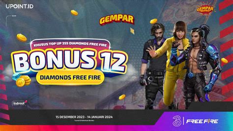 Top Up Diamonds Free Fire Mu Pakai Tri Di Upoint Id Dan Dapatkan Bonus