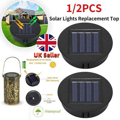 X Solar Lights Replacement Top With Led Bulbs Solar Panel Lantern