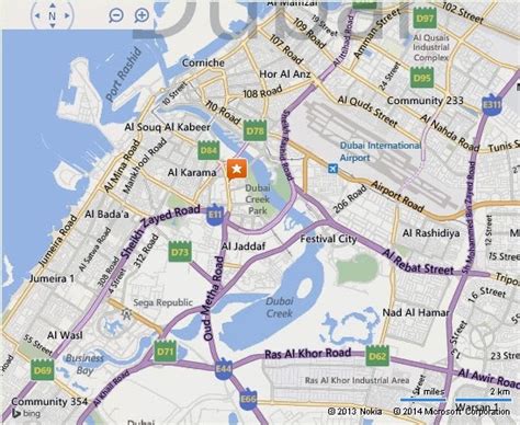 Uae Dubai Metro City Streets Hotels Airport Travel Map Info Detail Al Maktoum Stadium Dubai