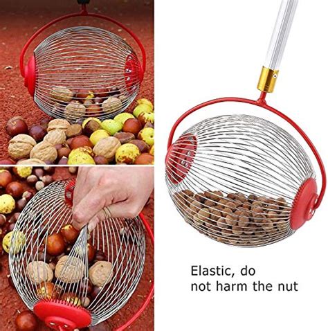 GEEZO Medium Nut Gatherer Rolling Nut Harvester Ball Picker Adjustable