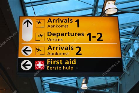 Airport terminal sign Stock Photo by ©FER737NG 2875213