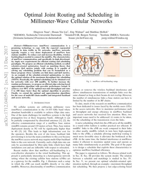 Optimal Joint Routing And Scheduling In Millimeter Wave Cellular