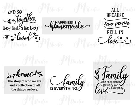 Family Quotes Svg Bundlefor Cricut and Sillouette . - Etsy