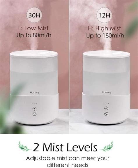 Homasy Cool Mist Humidifier Diffuser TV Home Appliances Air