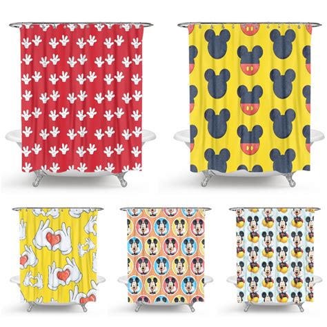 3d Print Mickey Mouse Shower Curtain 72x72 Inch Bath Decor Fashion