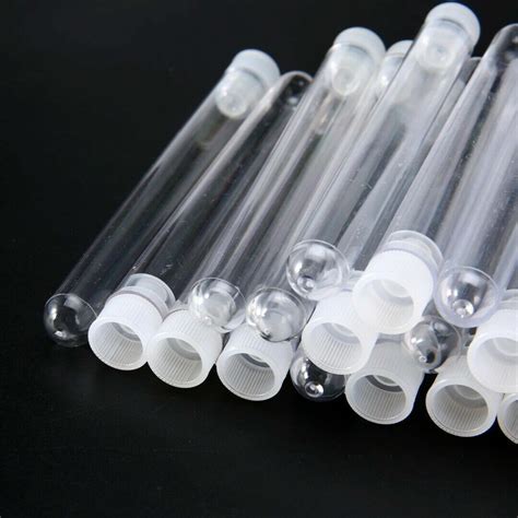 50X Reagenzgläser Test Tube Reagenzglas Kunststoff transparent Fläschen