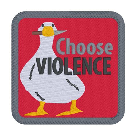 Choose Violence Patch Machine Embroidery Design Digital Download Nosy