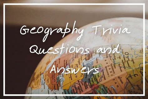 Epic Geography Trivia Questions And Answers Geography Quiz Ideas