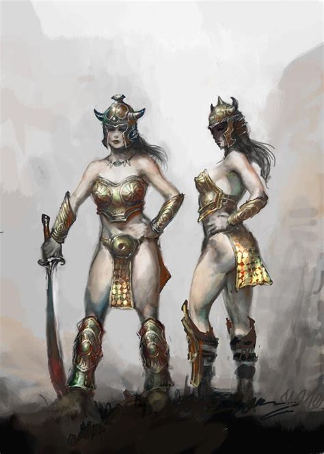 Cimmerian Female Warrior Concept Art From The Video Game Age Of Conan