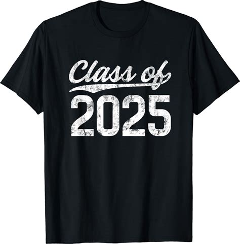 Class Of 2025 Cotton T Shirt Graduation Ts Vintage Freshman Tee