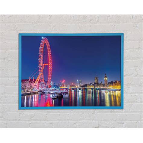 Brayden Studio London Eye Rainbow Thames At Night Single Picture