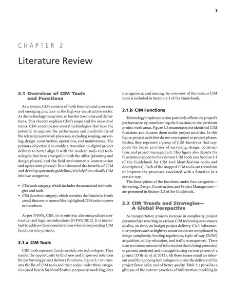 Chapter Literature Review Civil Integrated Management Cim For