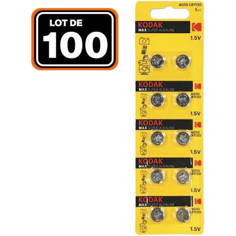 100 Stück AG10 Super Alkaline Knopfzellen 1 5V KODAK