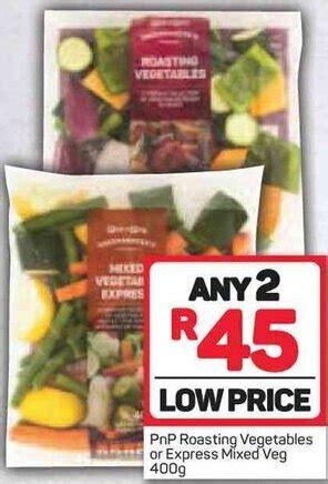 Pnp Roasting Vegetables Or Express Mixed Veg 400g Offer At Pick N Pay