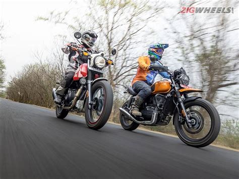 Royal Enfield Scram 411 Vs Yezdi Scrambler Performance Numbers Compared Zigwheels