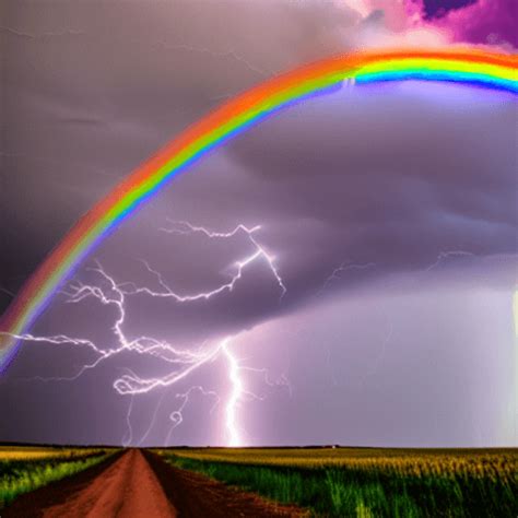 Crazy Rainbow Lightning Storm Graphic · Creative Fabrica