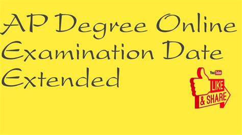 AP Degree Online Admission Date Extended YouTube