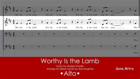 Worthy Is The Lamb Alto YouTube