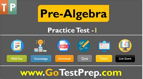 Pre Algebra Practice Test Question Answers Set 1