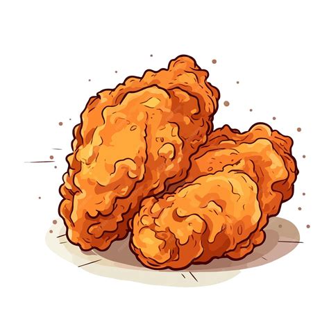 Premium Vector Hand Drawn Fried Chicken Illustration