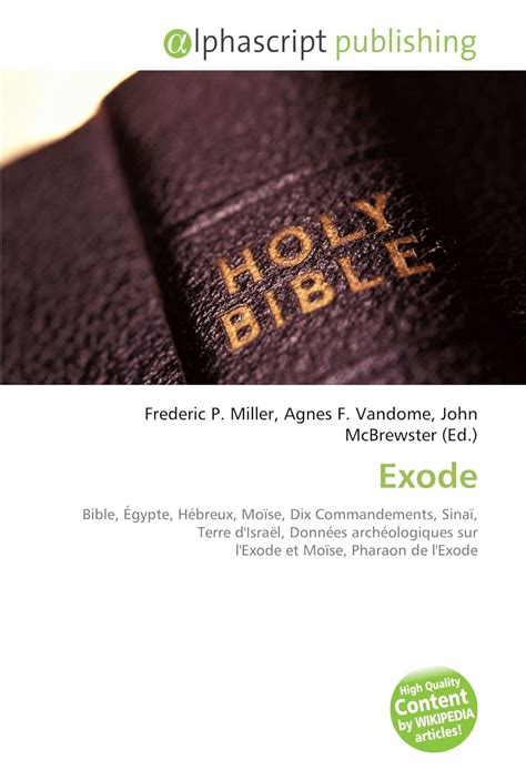 Amazon fr Exode Bible Égypte Hébreux Moïse Dix Commandements