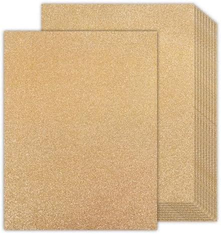 Gold Glitter Cardstock X Double Sided Sheets Goefun Champagne