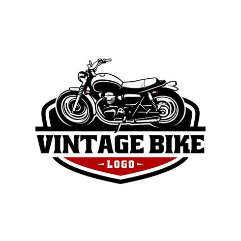 Vector de logotipo de ilustración de motocicleta clásica personalizada