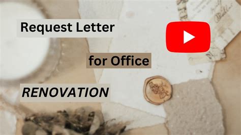 Request Letter For Office Renovation Request Letter By The Master