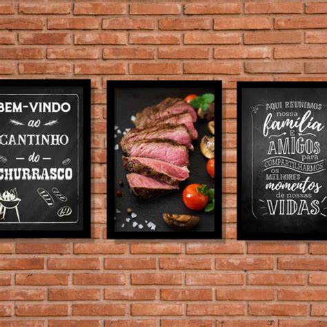 Quadros Decorativos Cantinho do Churrasco Área Gourmet Elo7