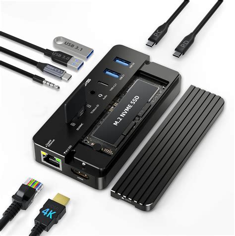 Amazon En Hub Usb C Con Carcasa Ssd M Nvme Sata Adaptador