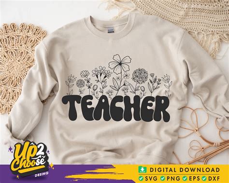 Teacher Flower Svg Png Ts For Teacher Svg Teacher Svg Back To