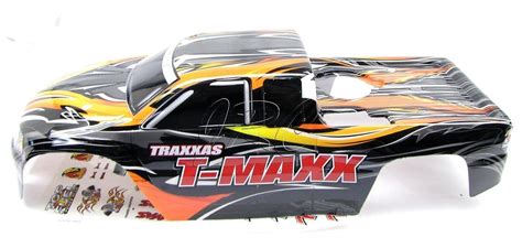 Classic T Maxx 25 Body Shell Black Orange Prographix Decals