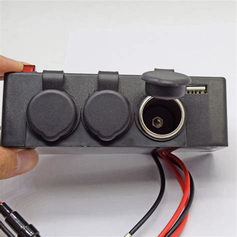 Car Triple Socket Cigarette Lighter Plug Switch Box Automotive DC Power