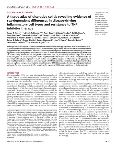 Pdf A Tissue Atlas Of Ulcerative Colitis Revealing Evidence Of Sex Dependent Differences In