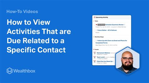 How To View Activities That Are Due Related To A Specific Contact In