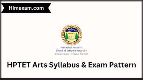 Hptet Arts Syllabus Exam Pattern Himexam