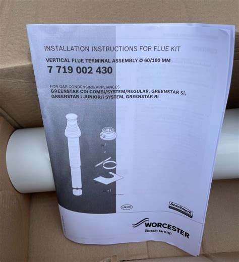 New Worcester Greenstar Vertical Flue Terminal Assembly Kit Mm