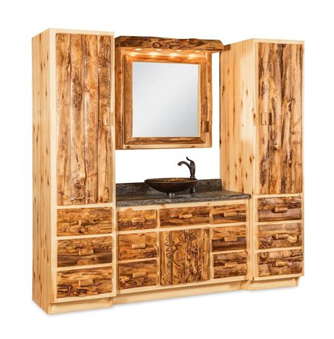 Rustic Log Cabin Bathroom Vanity From Dutchcrafters Amish Furniture