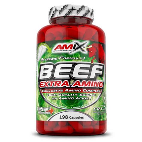 AMIX Beef Extra Amino 198 Kaps Mutant Lt Grupiniai Maisto