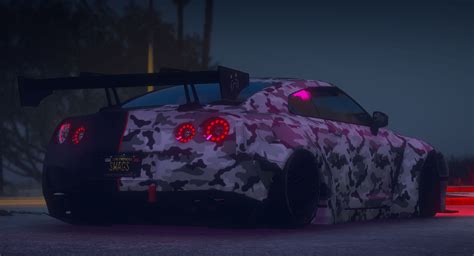 Liberty Walk Nissan Gt R White Camo Bape Livery Gta5